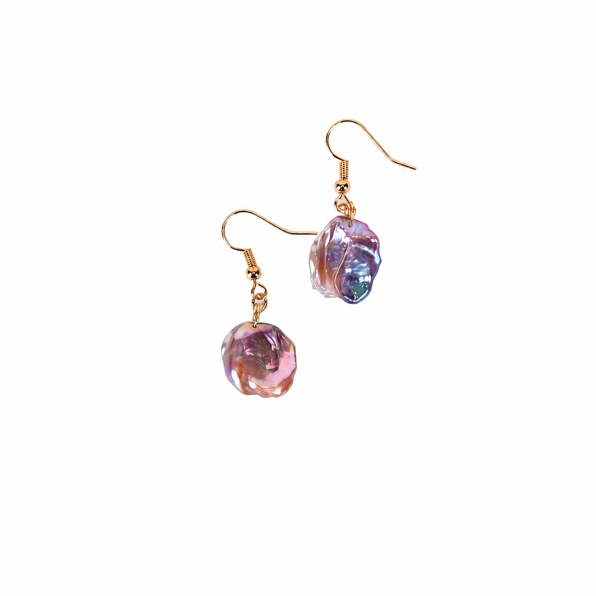 Rosette Baroque Pearl Earrings