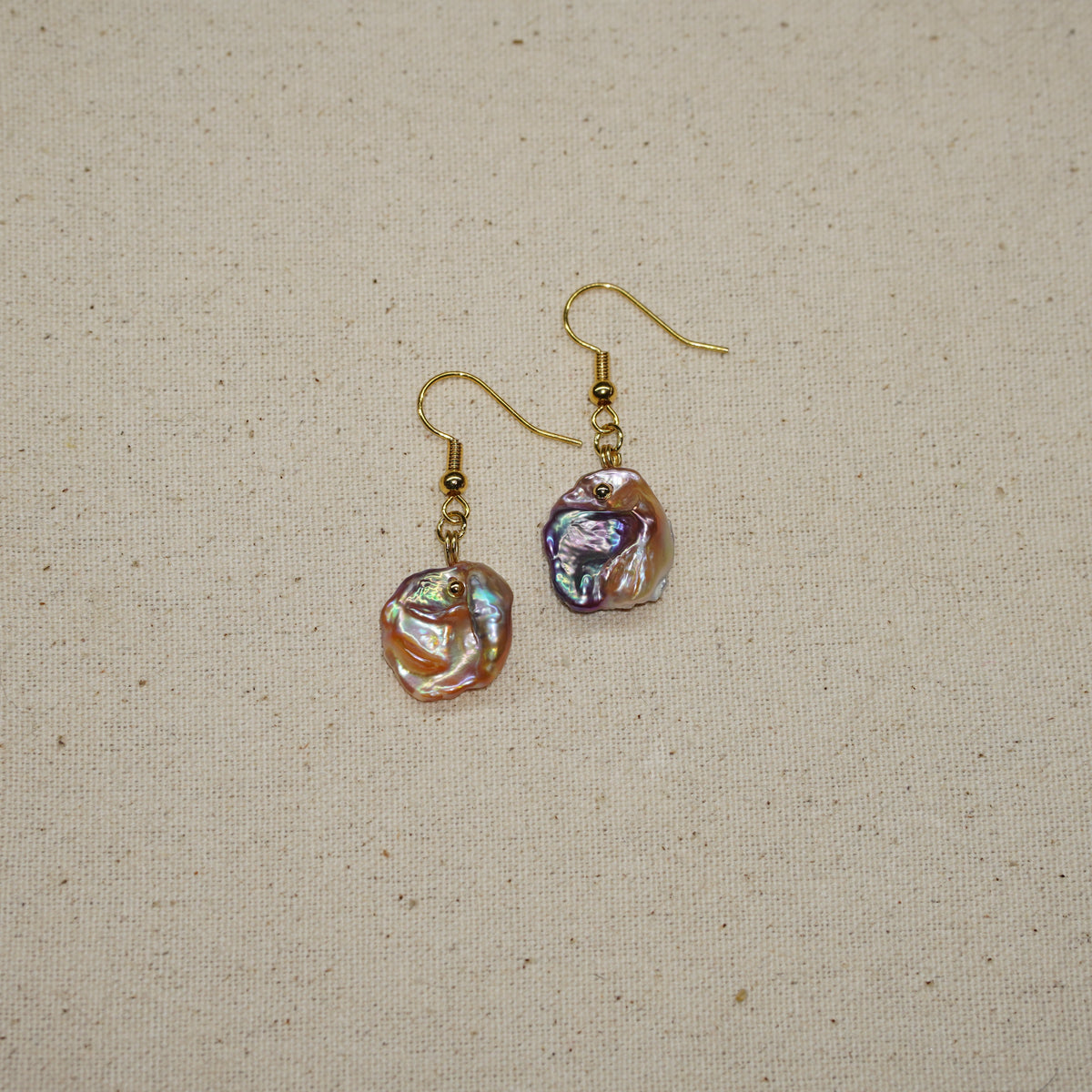 Rosette Baroque Pearl Earrings