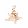 Ondine sculptural freshwater pearl ring in gold plated wire